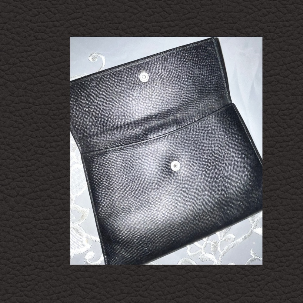 Prada Black Saffiano Leather Wallet Clutch - Picture 6 of 10